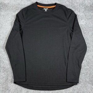 Omni Wool Shirt Men's Small Black Long Sleeve Wool Blend‎ Crew Neck Base Layer